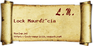 Lock Maurícia névjegykártya